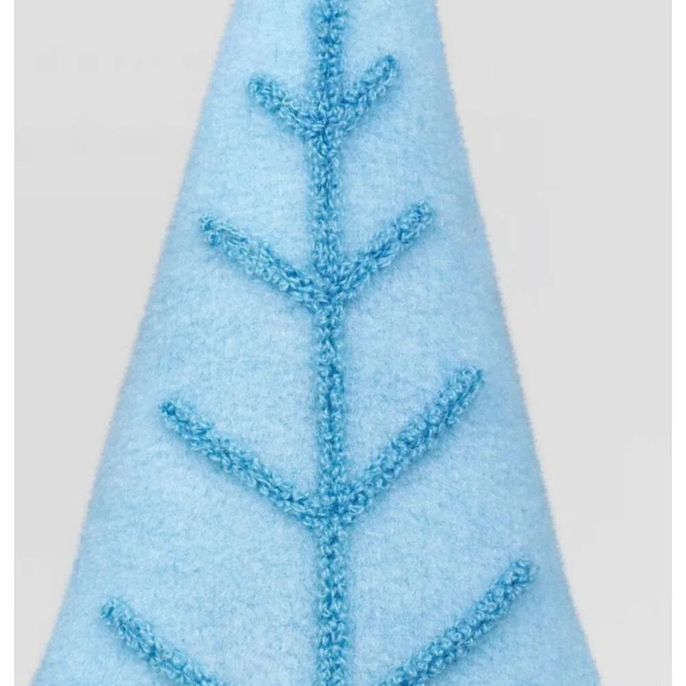 Fabric Christmas Tree Figurine with Gold Star Wondershop™ Light Blue Decor
